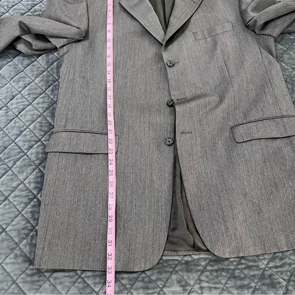 Burberry London Blazer Sport Coat Jacket Men’s 44 Long Wool Gray - Picture 4 of 7